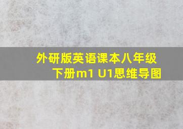 外研版英语课本八年级下册m1 U1思维导图